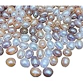 ARTISAMILY Pearl Beads for Jewelry Making 20pcs 8mm Freshwater Pearl Beads for Bracelets Mini Loose Spacer Smooth Polished Pearls Necklace Bead for Anklet Keychain Making DIY Craft