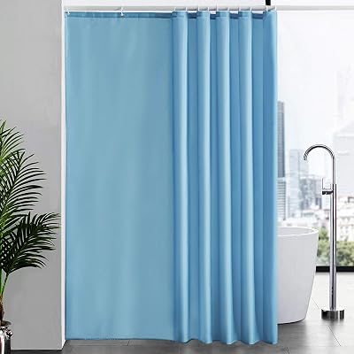Furlinic Shower Curtain 94x78 Extra Long Waterproof Weighted Bottom