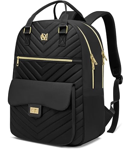 YAMTION Black Backpack for Women and Teen Girls,School Backpack TSA Laptop Bookbag with USB for College University Business Work Travel : Clothing, Shoes & Jewelry