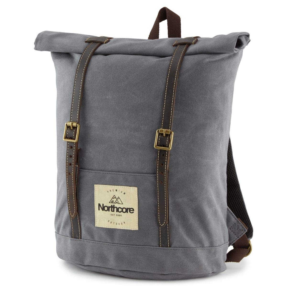 Northcore Surfing and Watersports Accessories - Waxed Canvas Back Pack - Stone Grey - Breathable