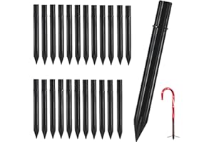 CYLHCM 24PCS Replacement Stakes for Christmas Candy Cane Lights, 0.68-6.05 Inches Plastic Pathway Markers Lights Spike Replacer Replacement for Candy Cane Pathway Lights