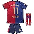 The Sturdy Raphinha No #11 Barca 2024/2025 Home Edition Kids Soccer Jersey Shirts Socks Gift Set Youth Sizes Rapinha