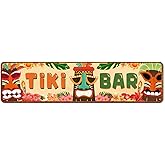 CIVOTIL Tiki Bar Décor Novelty Tin Sign Metal Wall Plaque 4" x 16"