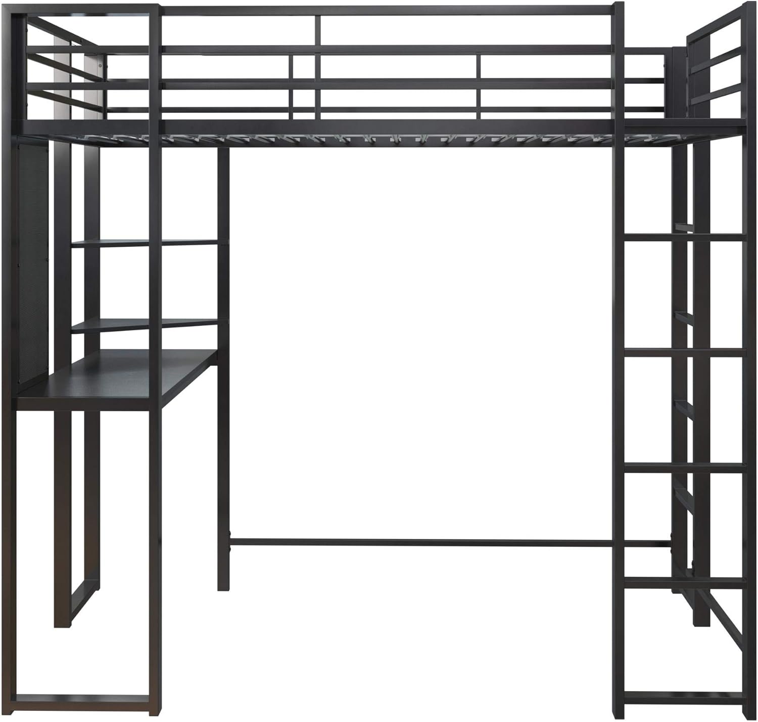 Black Loft Bed Dhp Abode Twin Size Metal Beds Home Kitchen Emosens Fr