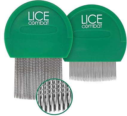 Amazon Com Lice Comb Head Lice Professional Metal 2 Pack Kit For Long Short Hair Efficient Lice And Nit Removal Easy To Use Beauty