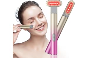 FOLOKE 7 in 1 Red-Light-Therapy，Red Light Therapy for Face Eye Skincare Equipment at Home，Red for Skincare & Blue Rejuvenation Tool (Pink Gradient)