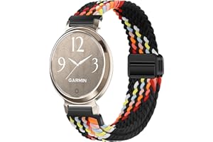 Issinlky Nylon Braided band Compatible with Garmin Lily 2, 14MM Elastic Strap for Garmin Lily 2 Damen
