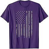Threadrock Vintage Distressed American Flag T-Shirt - Unisex-Adults & Kids - Black - Small - Short Sleeve