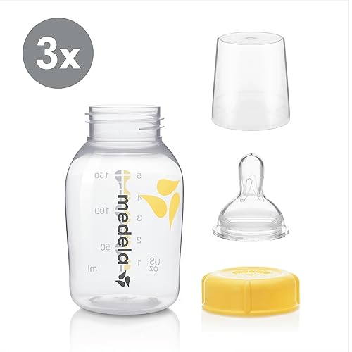 Medela Slow Flow Feeding Storage Bottles, Pack of Ounce