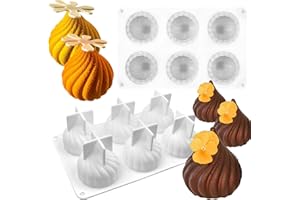 XCAKE LCOOK Russian Tale Mousse Cake Silicone Mold, 3D Onion Shaped Chocolate Baking Mold for Cupcake Candy Pastry Truffle Jelly Brownie Pudding Sandwich Cookie French Dessert Candle