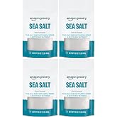 Amazon Grocery, Sea Salt, Fine Ground, 16 Oz (Pack of 4)