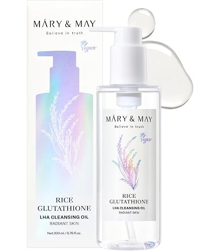 rice glutathione Mary&May LHA Cleansing Oil, 6.76 fl.oz glutathione tripeptide Some By Mi Galactomyces Bottle Type:Cobalt Blue Glass dewy finish until the