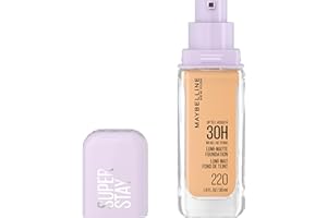 Maybelline Super Stay Lumi-Matte Foundation, Lightweight and Buildable Full Coverage Foundation Makeup For Up To 30HR Wear, 220, 1 Count