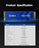 ORICO 512GB M.2 NVMe SSD with Heatsink PCIe Gen3x4 2280 J10 view 7