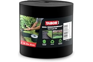 TABOR TOOLS 60 Ft Terrace Board, 5 Inch High, 0.04" Inch Thin, Landscape Edging Coil, Grass Barrier, Bender Board, Garden Liner, ES24. (Black)