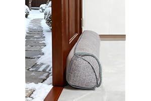 wohomzy 28 Inch Under Door Draft Stopper, Blocks Hot Cold Air Wind from Door and Window Bottom,Weather Seal, Reduce Noise Light,Triangular, Gray