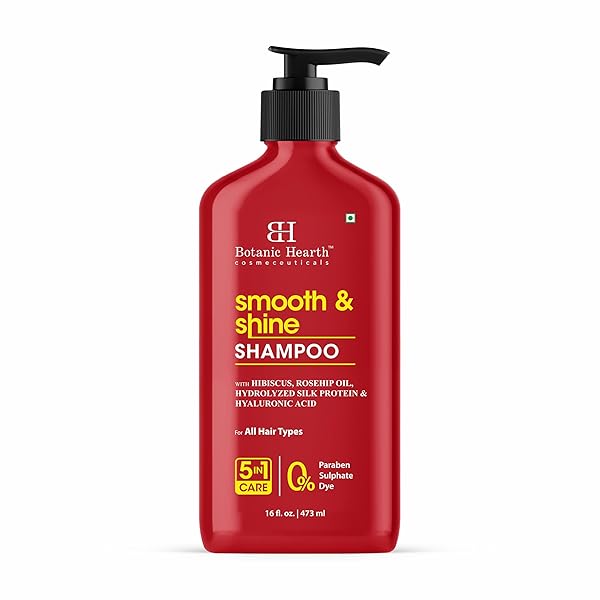 BOTANIC HEARTH HIBISCUS SHAMPOO INFUSED WITH ROSEHIP OIL, HYDROLYZED SILK PROTEIN & HYALURONIC ACID CLARIFYING SHAMPOO TO SMOOTH, ADD SHINE & STRENGTHEN HAIR| FOR ALL HAIR TYPES, 16 FL OZ