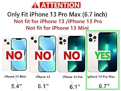Warsia for iPhone 13 Pro Max Case, with HD Screen