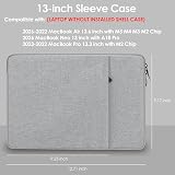 ProElife 13-Inch Laptop Sleeve Case for MacBook Air 13.6 inch Grey view 2