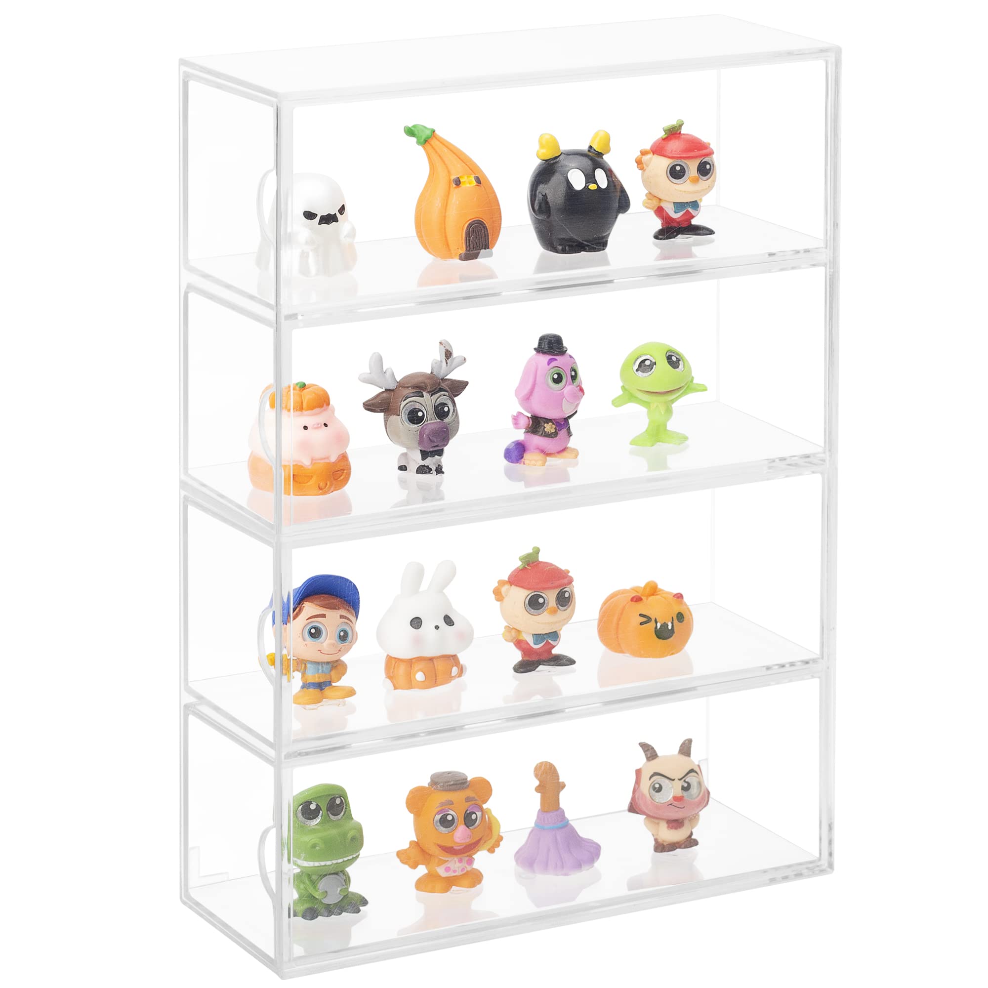 Photo 1 of JOYMOMO Acrylic Display Case 4 Layer Mini Action Storage Box Cabinet Organizer for Mini Toys(Mini Toys are Not Included)