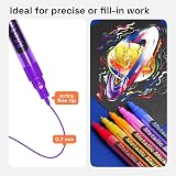 ARTISTRO Metallic Paint Pens Set of 12 Extra-Fine 0.7mm Assorted Colors view 3