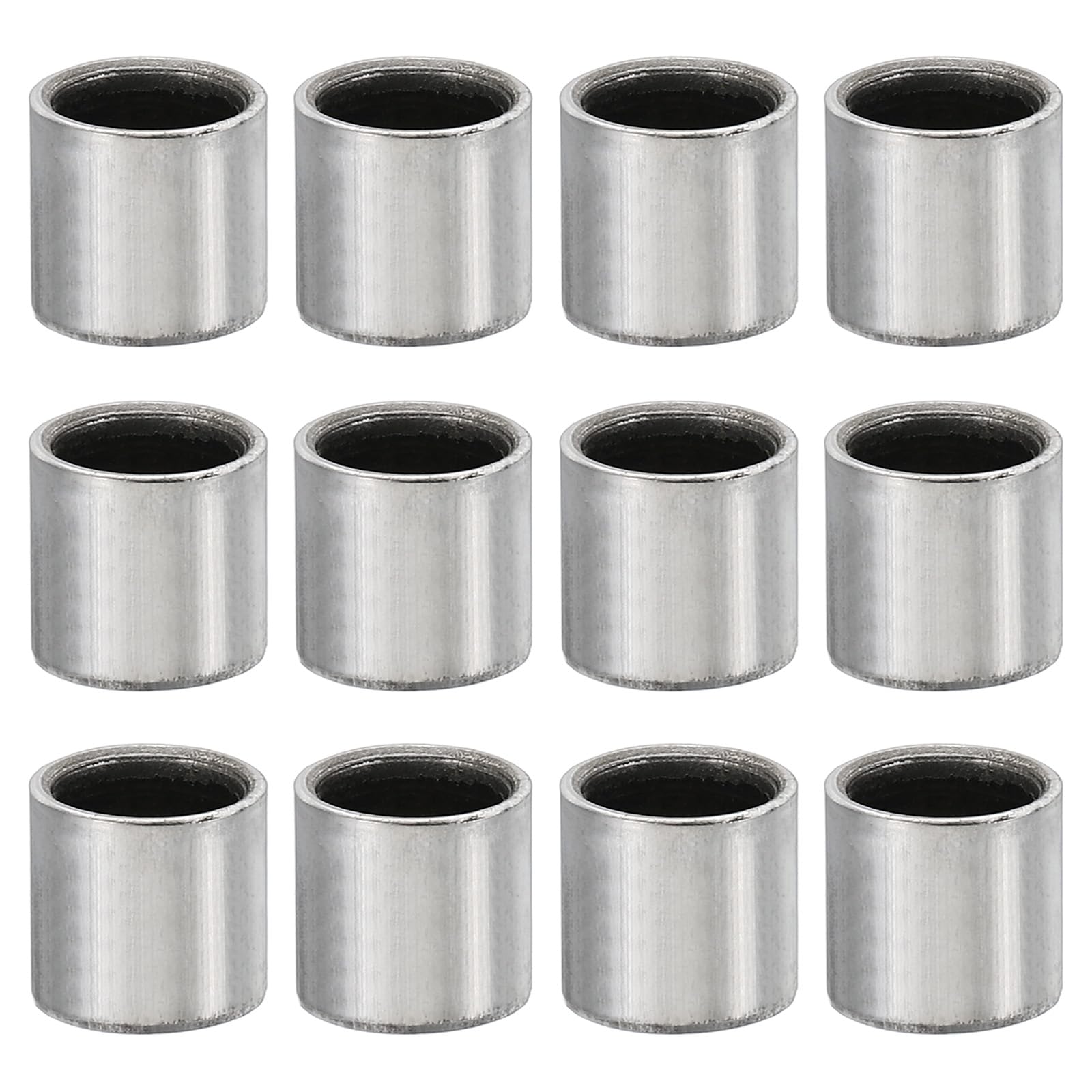 PATIKIL M6 Steel Spacers, 12 Pcs Metal Spacers Steel 6.2mm ID x 10mm OD x 10mm L Carbon Steel Spacer Screw Standoff Round for 1/4in or M6 Screw Bolts