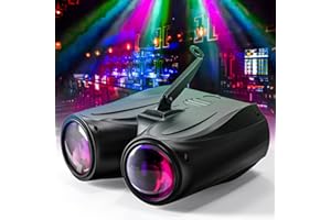 U`King Stage DJ Lights 128 LED Pattern Sound Activated Party Light Moonflower Strobe Lighting Effect for Dance Club Wedding Disco Events