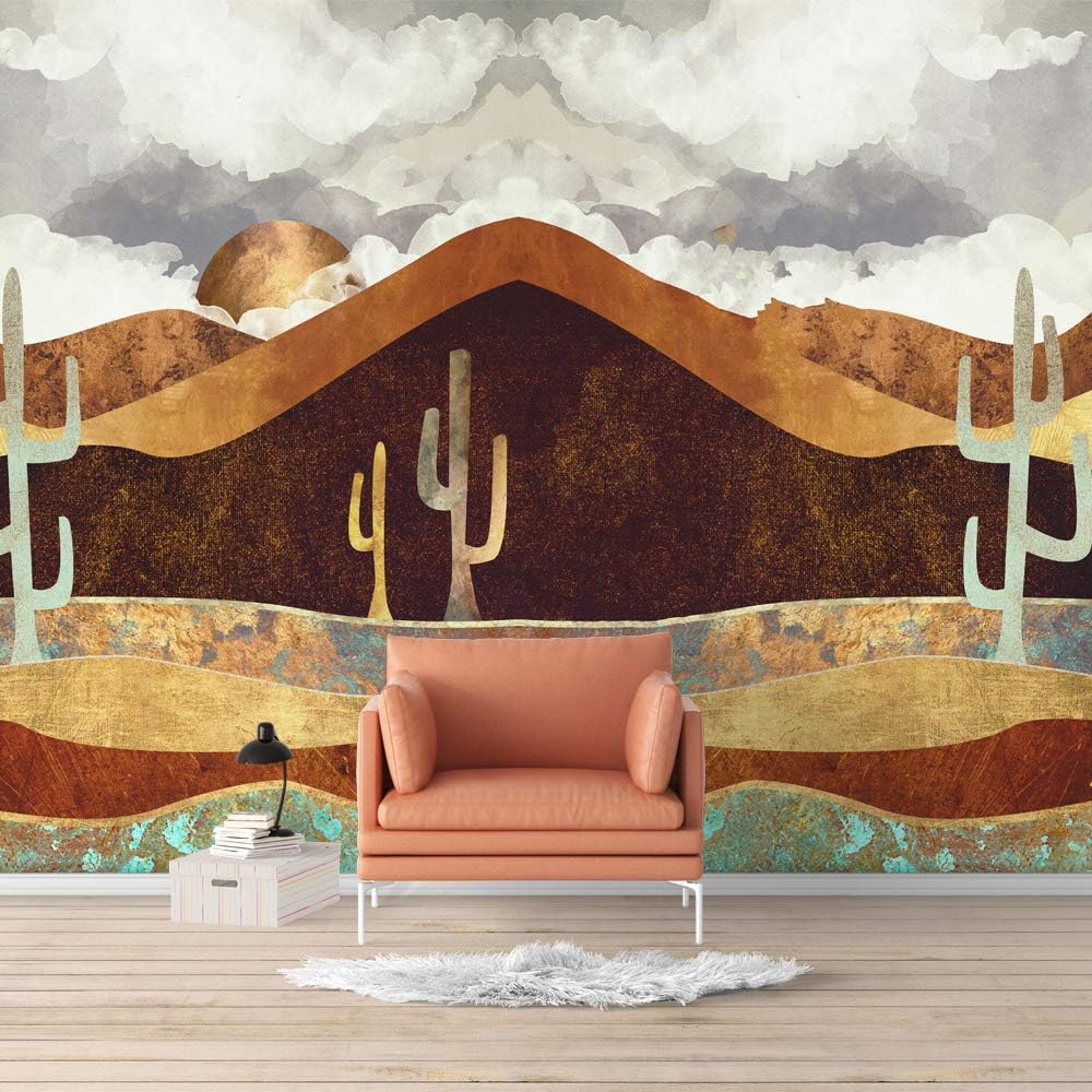 SIGNFORD Wall Mural Nordic Style Nature Landscape Removable Wallpaper Wall Sticker for Bedroom Living Room - 66x96 inches