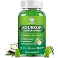 WOGORGT Soursop Graviola Gummies - Soursop Multivitamin Gummies with 200mg Sea Moss Extract for Antioxidant, Cell Support & Regeneration, Immune Support, Vegan, Apple Flavor - 60 Gummies