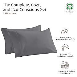 Carressa Linen 100% Organic Cotton Pillowcases Set
