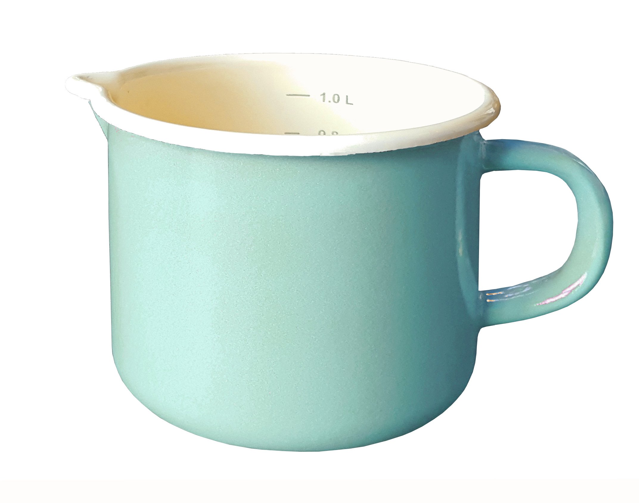 Krüger Karl Milk Pan, Enamel, mint, 20 x 13 x 11 cm