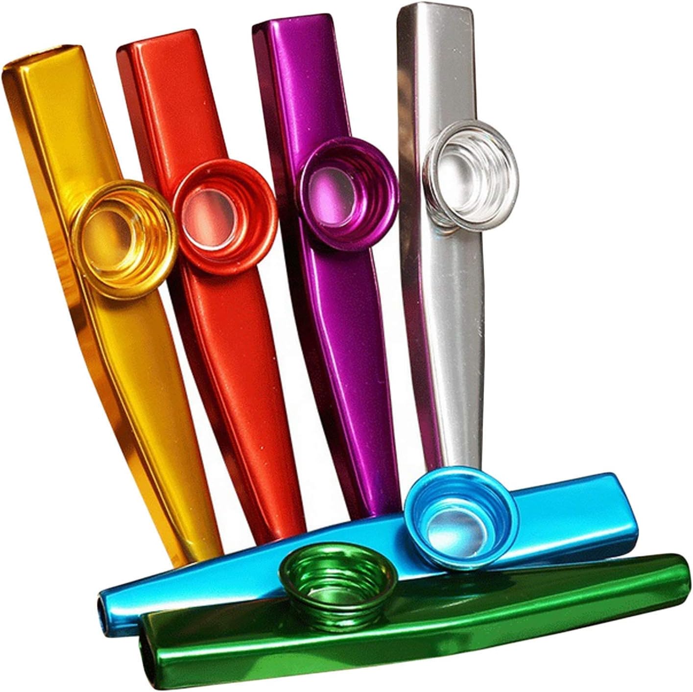 Kazoos Musical Instruments, Stage & Studio 6 Pack Metal Kazoos Musical