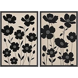 MUDECOR Framed Canvas Print Wall Art Set Silhouette
