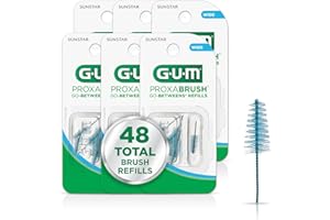Gum Proxabrush Go-Betweens Interdental Brush Refills, Wide, 8 Count (Pack of 6)