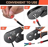 Preciva Ferrule Crimping Tool Kit 0.08-16mm² 28-5 AWG Self-Adjust Ratchet view 5