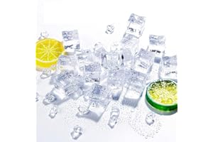 ANYUMOCZ 50 Pcs 20mm Clear Fake Ice Acrylic Decorative Ice Cubes Display for Home Decoration Wedding Centerpiece Vase Fillers,Photography Props&Kitchen Decoration