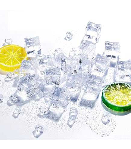 Cubitos De Hielo Falsos De Acrílico - Pack De 50 Unidades, Reutilizables, Para Decoración Y Fotografía