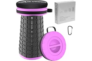 ALEVMOOM 2025 Upgraded XXL Collapsible Stool with Cushion 19.7",1000lbs Max Weight,Wider & Taller Pop Up Seat, Heavy Duty Portable Retractable Folding Chair or Travel Foot Rest for Camping & Outdoors