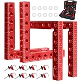 WenCrew Corner Clamps for Woodworking 4pcs 5.5" 90 Degree Clamp with Box | Aluminum Alloy Clamp for Right Angle Positioning Squares Woodworking Tools for Frame, Drawer, Cabinets, Gifts for Men Dad