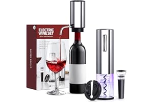 Electric Wine Bottle Opener, 4-in-1 Automatic Aerator, Rechargeable Corkscrew with Foil Cutter, Electric Wine Gift Set for Ho