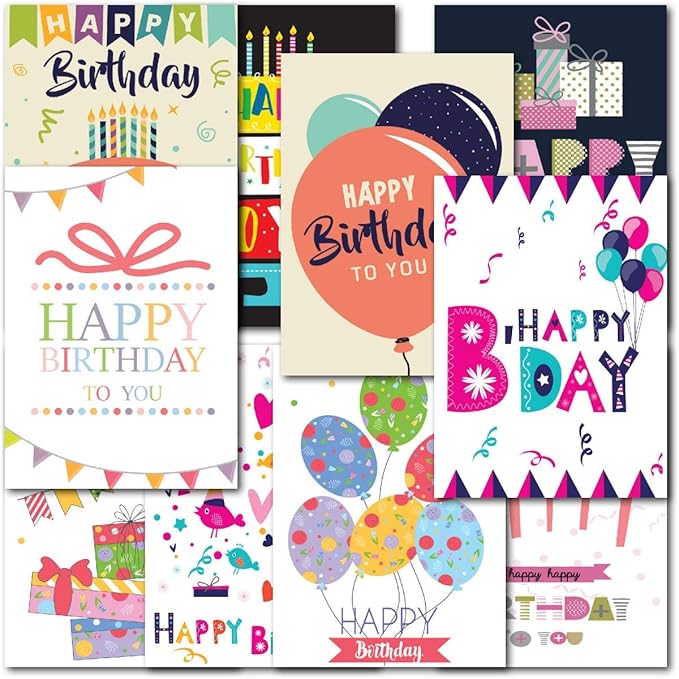 Pack of 20 Mixed Birthday Cards A6 Size (10x15cm) Amazon.co.uk Office