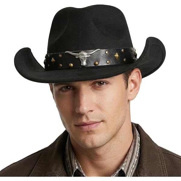 EOZY Tie-Dye Denim Patchwork Cowboy Hat for Women Men  display picture 1