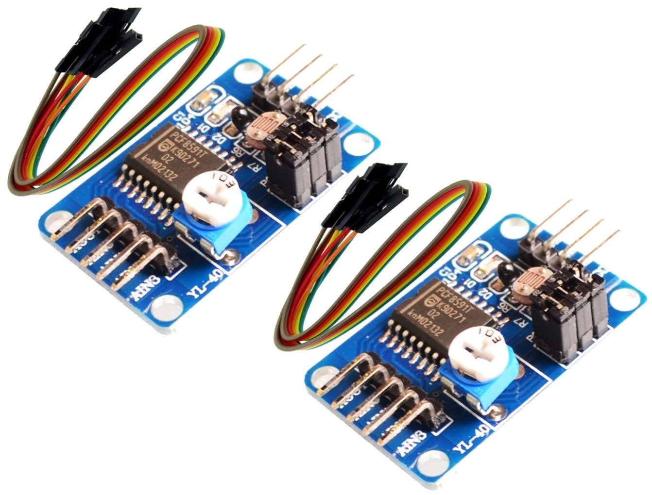 2 pcs PCF8591 módulo convertidor AD/DA de conversión de analógico a digital + Cable