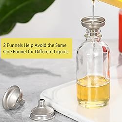 6 Pack, 4 oz Small Clear Glass Bottles with Lids