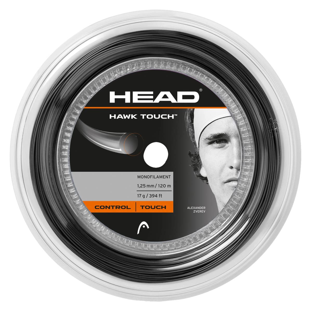 HEAD Unisex - Adult Hawk Touch Reel 120 Tennis String, Anthracite, 16