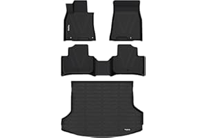Wailtnb Car Floor Mats & Cargo Trunk Liners Compatible for Genesis GV70 2022 2023 All-Weather Rubber Mat Protection Black