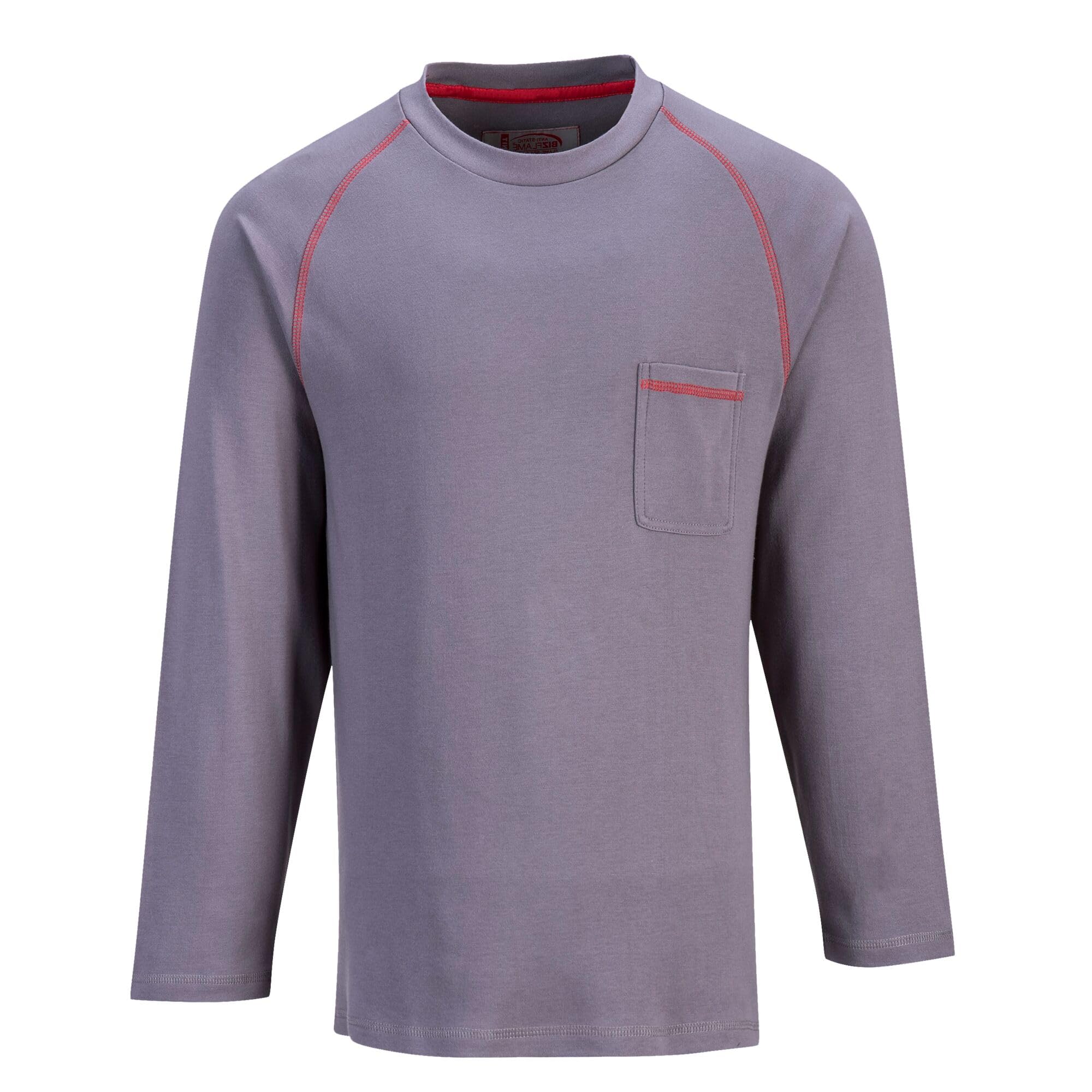 Portwest Bizflame FR Crew Neck, Size: M, Colour: Grey, FR01GRRM