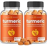Turmeric Gummies for Adults & Kids with Ginger & Black Pepper Extract | 95% Curcuminoids | Vegan Natural Curcumin Joint Suppo