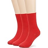 Remorty Womens Colorful Basic Sock -Unique Knit Cotton Crew Socks 3 Pack