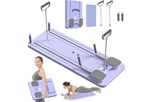 JANUA Pilates Board - Pilates Reformer Set, Multi-Purpose Foldable Pilates Reformer Board for Home, 5 in 1 Pilates Sliding Board